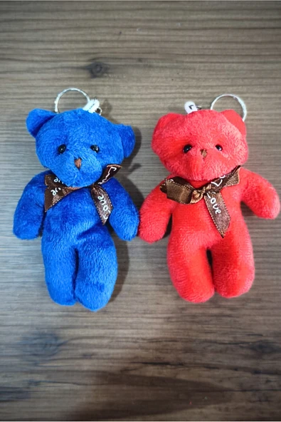 Peluş Ayıcık Anahtarlık Ve Çanta Süsü Hediyelik (12cm Boy) 2 Adet ürün görseli 1