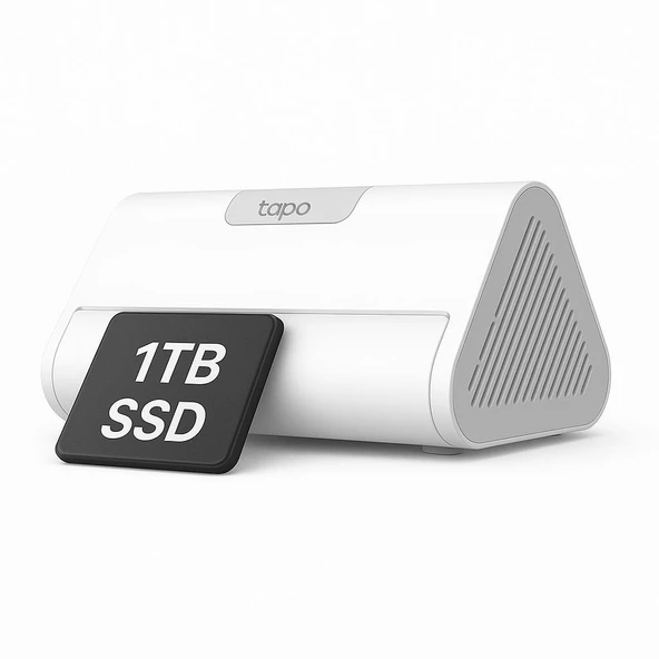 TP-Link Tapo 1H500 HomeBase 1TB SSD | Yapayzeka Kamera Depolama Merkezi | 16GB Dahili Hafıza | Smart Homebase | AI Yüz Tanıma | 64 Sensör ve 16 Kamera Desteği ürün görseli 1
