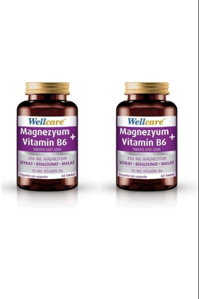 Wellcare Magnezyum + Vitamin B6 60 Tablet 2 Adet ürün görseli 1