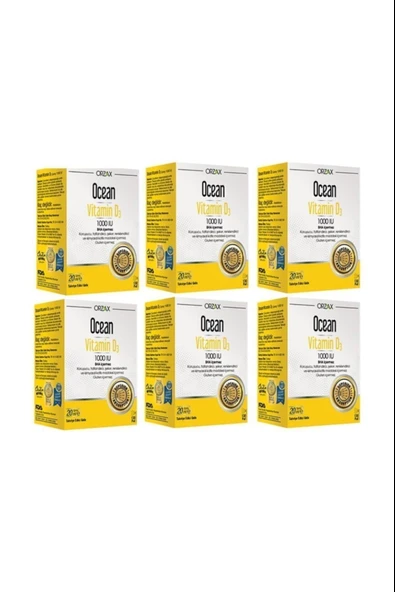 Ocean Vitamin D3 1000 IU Sprey 6 Adet ürün görseli 1