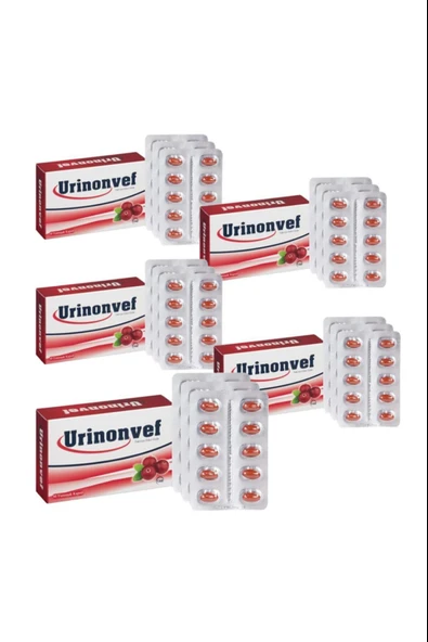Urinonvef Cranberry 30 Yumuşak Kapsül 5 Adet ürün görseli 1