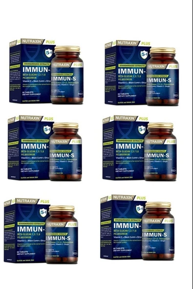 Nutraxin Immun-S 60 Tablet 6 Adet ürün görseli 1