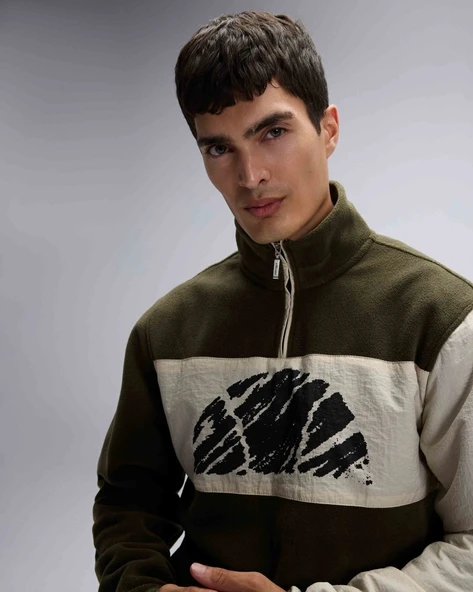Ellesse EM519-HK Erkek Yarım Fermuarlı Siyah Sweat ürün görseli 1