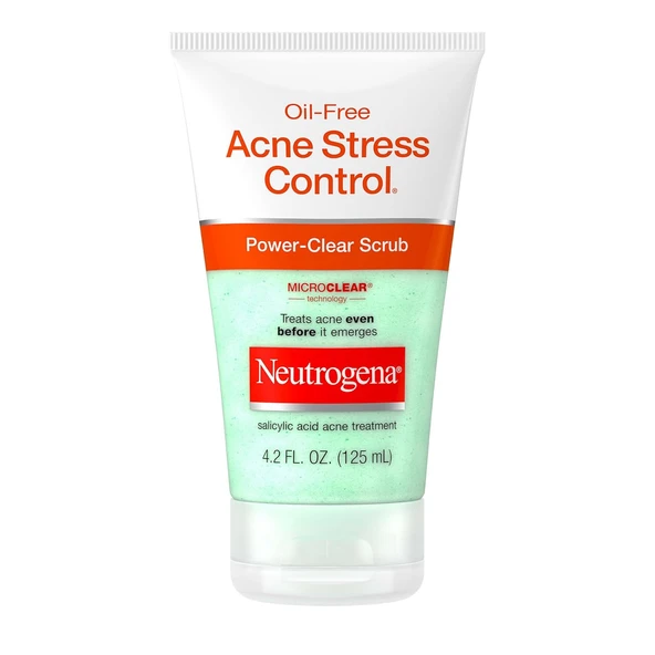 Neutrogena Yağsız Akne Stres Kontrol Güçlü Günlük Temizleme Peeling 125 ML ürün görseli 1