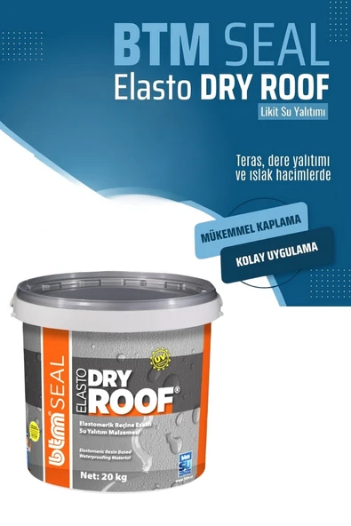 Seal Elasto Dry Roof Reçine Esaslı Su Yalıtım Malzemesi Gri 20 Kg ürün görseli 1