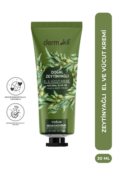 Dermokil Doğal Zeytinyağlı El ve Vücut Kremi 30 ml ürün görseli 1