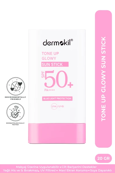 Dermokil Tone Up Glowy Sun Stick SPF 50+ Ton Eşitleyici Stick Güneş Koruyucu 20 g ürün görseli 1