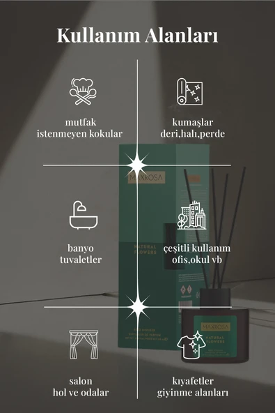 Maxrosa Natural Flower Reed Diffuser Çubuklu Oda Kokusu 100 ml - Resim 3