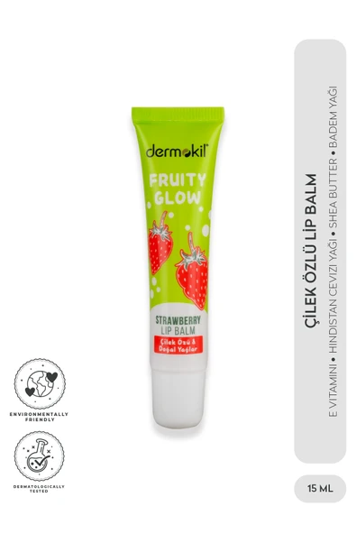 Dermokil Lip Balm (Fruity Glow Çilek) 15 ml ürün görseli 1