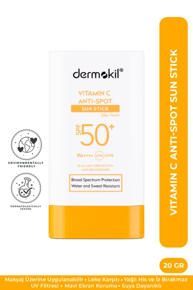 Dermokil Vitamin C Anti-Spot Sun Stick SPF 50+ Leke Karşıtı Stick Güneş Koruyucu 20 g ürün görseli 1