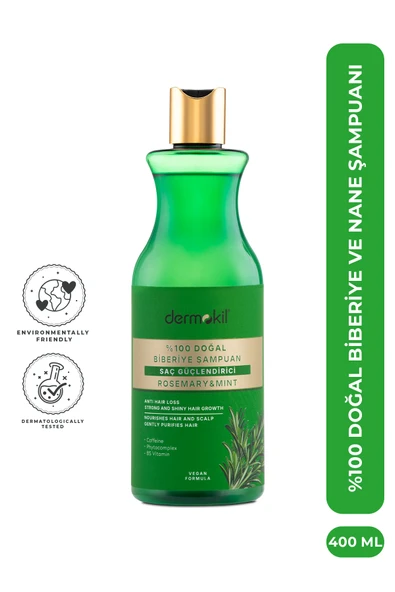 Dermokil %100 Doğal Biberiye Saç Güçlendirici Şampuan 400 ml ürün görseli 1