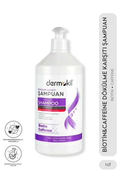 Dermokil Dökülme Karşıtı Şampuan (Biotin & Caffeine) 1 L ürün görseli 1