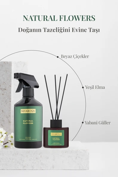 Maxrosa Natural Flower Reed Diffuser Çubuklu Oda Kokusu 100 ml - Resim 2