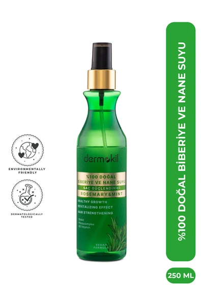 Dermokil %100 Doğal Biberiye Suyu Saç Güçlendirici Sprey 250 ml ürün görseli 1