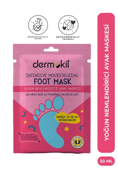 Dermokil Yoğun Nemlendirici Ayak Maskesi 30 ml ürün görseli 1