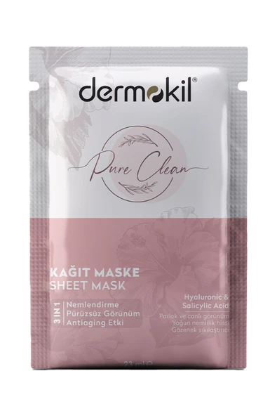 Dermokil Pure Clean 3 in 1 Kağıt Yüz Maskesi ürün görseli 1