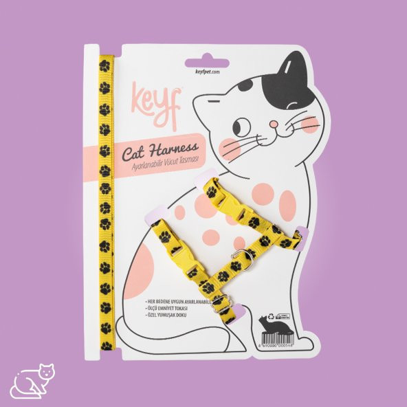 Ayarlanabilir Kedi Vücut Tasması ürün görseli 1