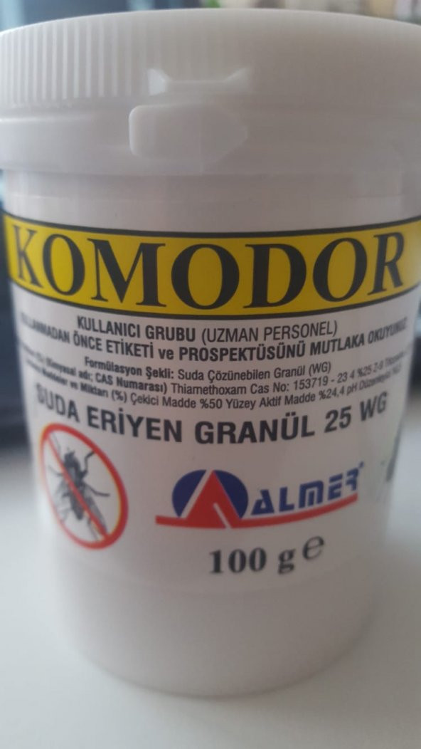 Komodor Suda Eriyen Granül 25 Wg Sinek Yemi 100 Gr ürün görseli 1