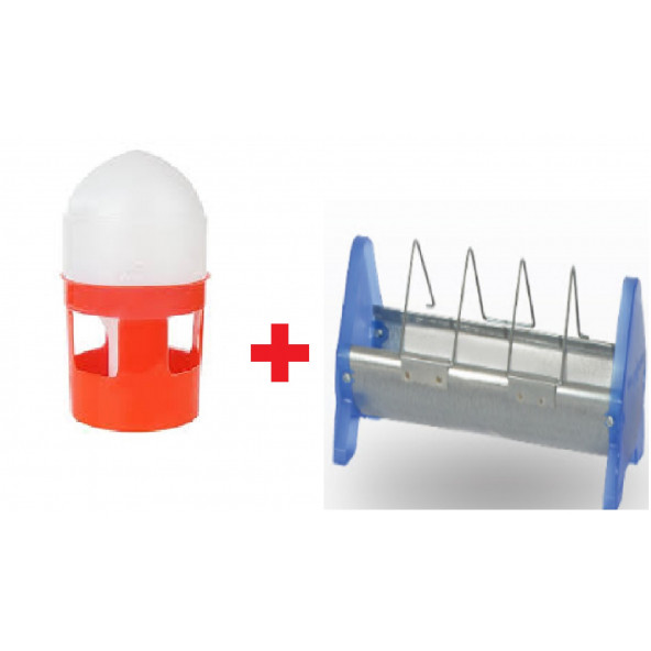 Güvercin Suluğu 1 Litre + 15 Cm Güvercin YemlikST ürün görseli 1