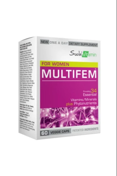 Suda Vitamin Multifem Multivitamin 60 Kapsül ürün görseli 1