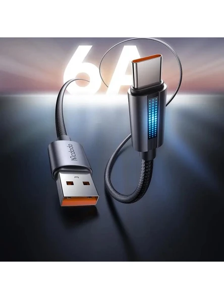 Mcdodo CA-5180 Usb TypeC LED Işıklı Şarj Data Kablo 1.2m - Resim 2