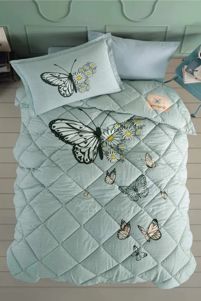 Clasy Ranforce Genç Yorgan Seti Tek Kişilik Daisy Love V1 Mint ürün görseli 1