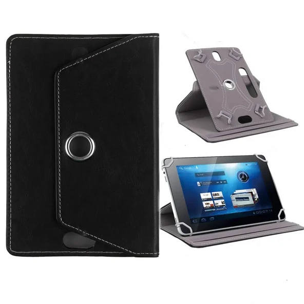 Ennar Piranha Joy II Tab 7" Tablet Uyumlu Standlı Üniversal Kapaklı Tablet Kılıfı Siyah Siyah ürün görseli 1