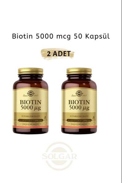 Solgar Biotin 5000 Mcg 50 Kapsül 2 Adet ürün görseli 1