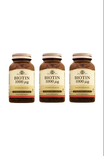 Solgar Biotin 1000 Mcg 50 Kapsül 3 Adet ürün görseli 1