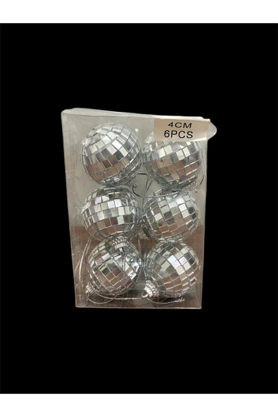 Pasta süsü disco topu 4 cm 6’lı ürün görseli 1