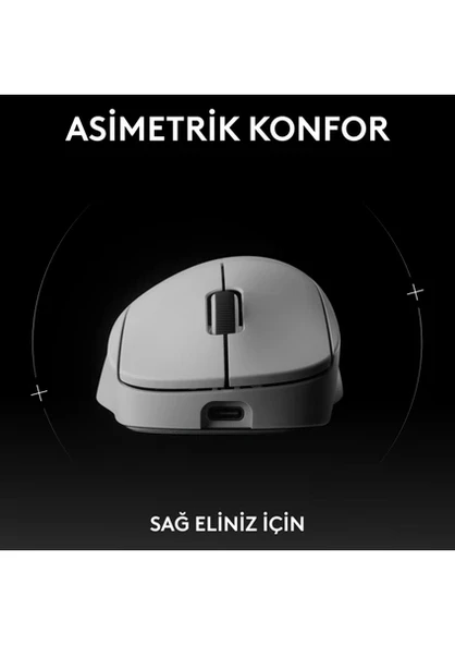 logitech G PRO X Superlight 2 DEX Kablosuz Gaming Mouse (910-007366) - Resim 2