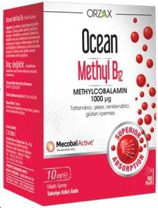 Orzax Ocean Methyl B12 10 ml - Takviye Edici Gıda ürün görseli 1