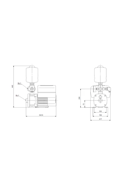 Grundfos CMBE 3-62 I-U-C-C-D-A Hidrofor - Resim 4
