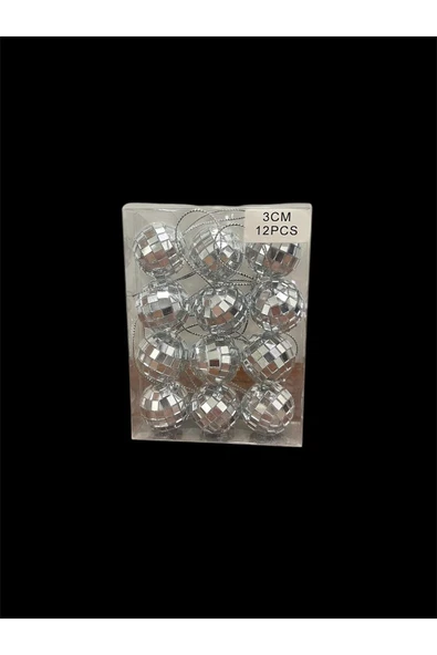 Pasta süsü disco topu 3 cm 12’li ürün görseli 1