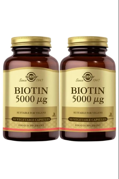 Solgar Biotin 5000 Mcg 50 Kapsül 2 Adet ürün görseli 1