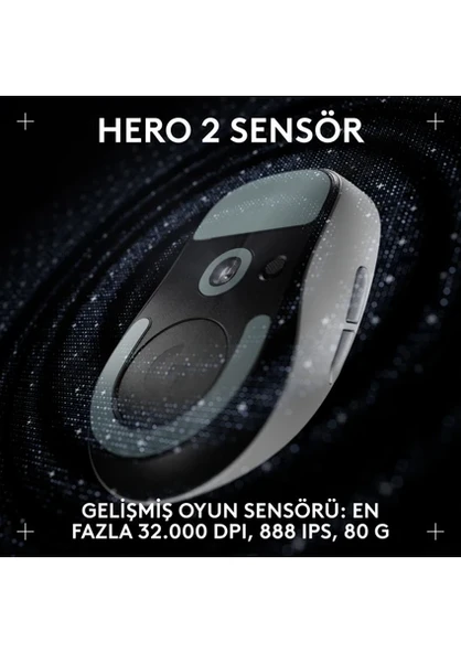 logitech G PRO X Superlight 2 DEX Kablosuz Gaming Mouse (910-007366) - Resim 5