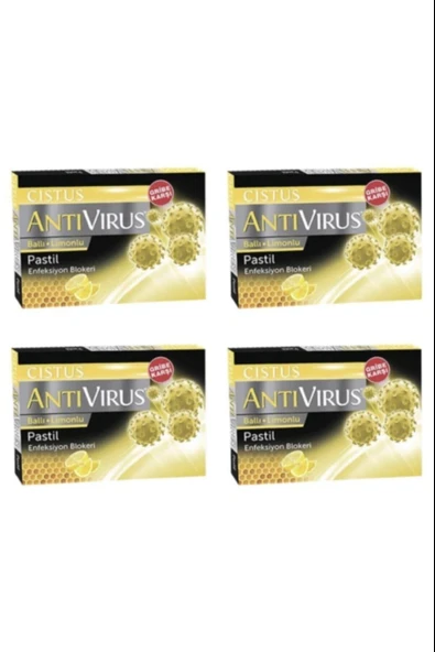 Cistus Antivirüs Ballı Limonlu Pastil 10'lu 4 Adet ürün görseli 1