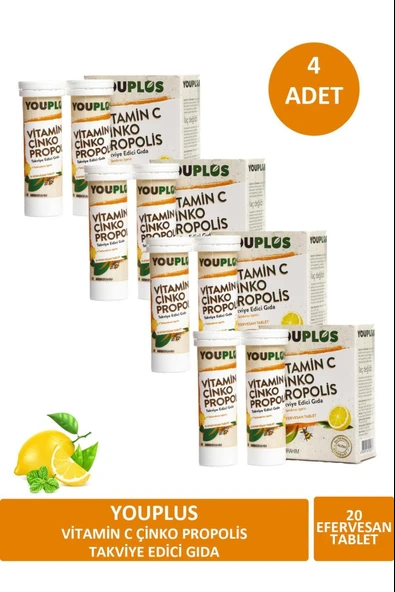 Youplus 20 Efervesan Tablet 4 Adet ürün görseli 1