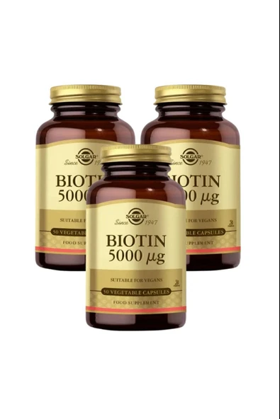 Solgar Biotin 5000 Mcg 50 Kapsül 3 Adet ürün görseli 1