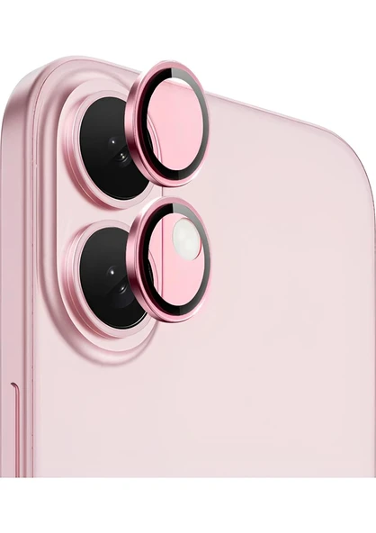 Ennar Apple iPhone 16 - 16 Plus Metal Çerçeveli Kamera Koruma Lensi ürün görseli 1