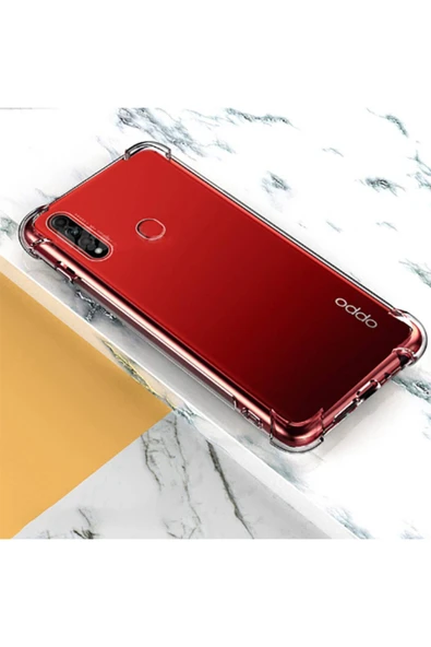 Oppo A31 Uyumlu Darbeye Dayanıklı Köşe Korumalı Kılıf Anti Şok Şeffaf Kapak ürün görseli 1