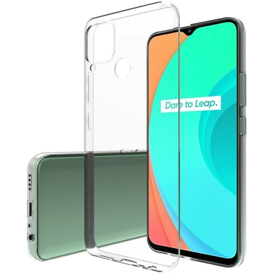 Oppo Realme C15 Kılıf 0.2 mm Ultra İnce Şeffaf Silikon Kapak ürün görseli 1
