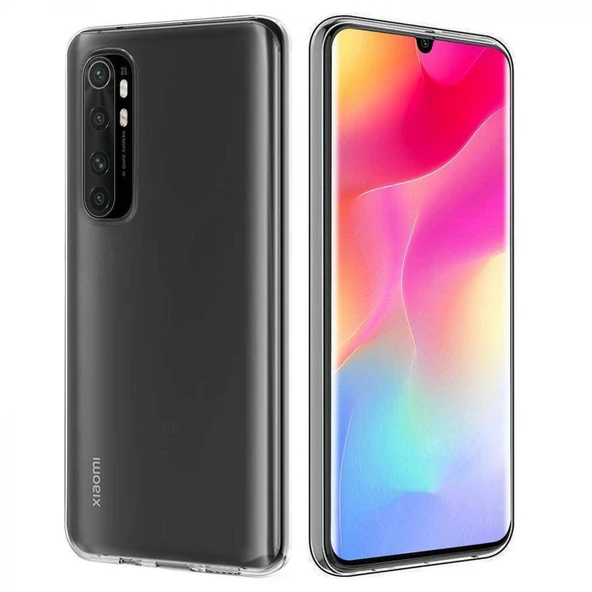 Xiaomi Mi Note 10 Lite Kılıf Uyumlu Darbeye Dayanıklı 2.0 mm İnce Şeffaf Silikon Kapak ürün görseli 1