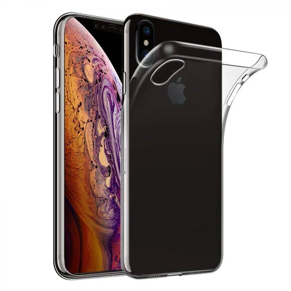 Apple iPhone XS Kılıf Uyumlu Darbeye Dayanıklı 2.0 mm İnce Şeffaf Silikon Kapak ürün görseli 1