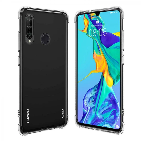 Huawei P30 Lite Kılıf Uyumlu Darbeye Dayanıklı 2.0 mm İnce Şeffaf Silikon Kapak ürün görseli 1