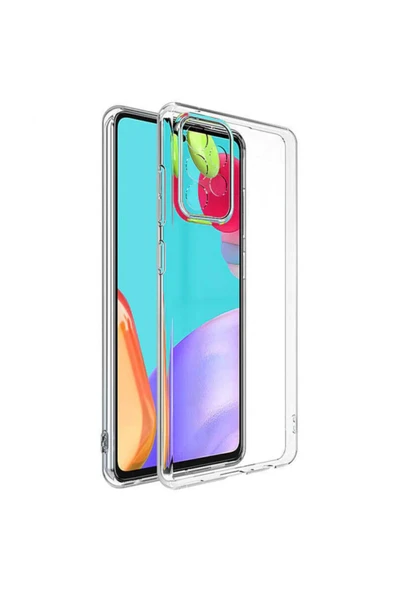 Samsung Galaxy A52 Kılıf Uyumlu Darbeye Dayanıklı 2.0 mm İnce Şeffaf Silikon Kapak ürün görseli 1
