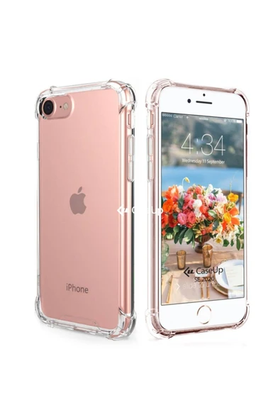 Apple iPhone SE 2020 Uyumlu Darbeye Dayanıklı Köşe Korumalı Kılıf Anti Şok Şeffaf Kapak ürün görseli 1
