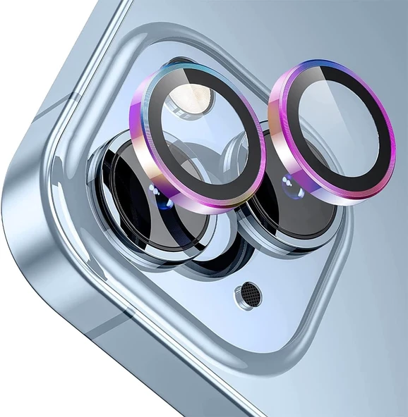 Ennar Apple iPhone 15 Gerçek Cam Safir Lens Koruma Renkli ürün görseli 1