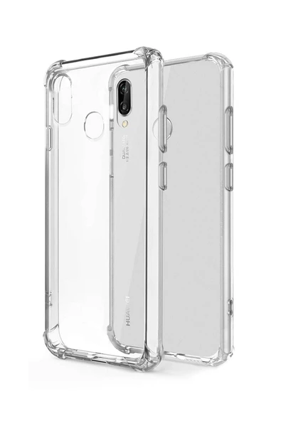 Huawei P20 Lite Uyumlu Darbeye Dayanıklı Köşe Korumalı Kılıf Anti Şok Şeffaf Kapak ürün görseli 1