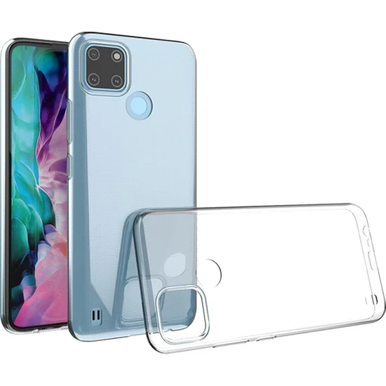 Oppo Realme C21Y Kılıf 0.2 mm Ultra İnce Şeffaf Silikon Kapak ürün görseli 1